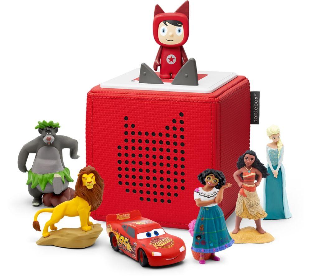 Tonies Toniebox Starter Set (Red), Lion King, Encanto, Baloo, Lightning McQueen, Moana & Elsa Audio 