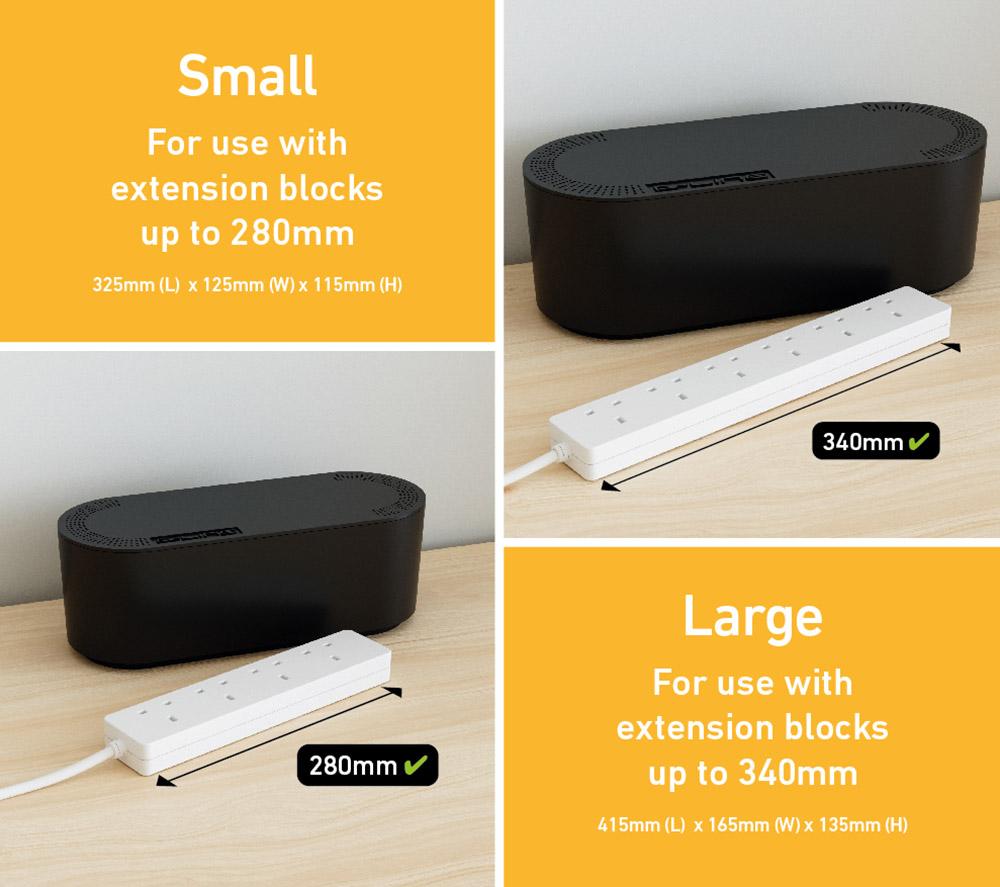 D-LINE EU/CTULGEB/SW Cable Tidy Unit - Large, Black image number 3 of 8