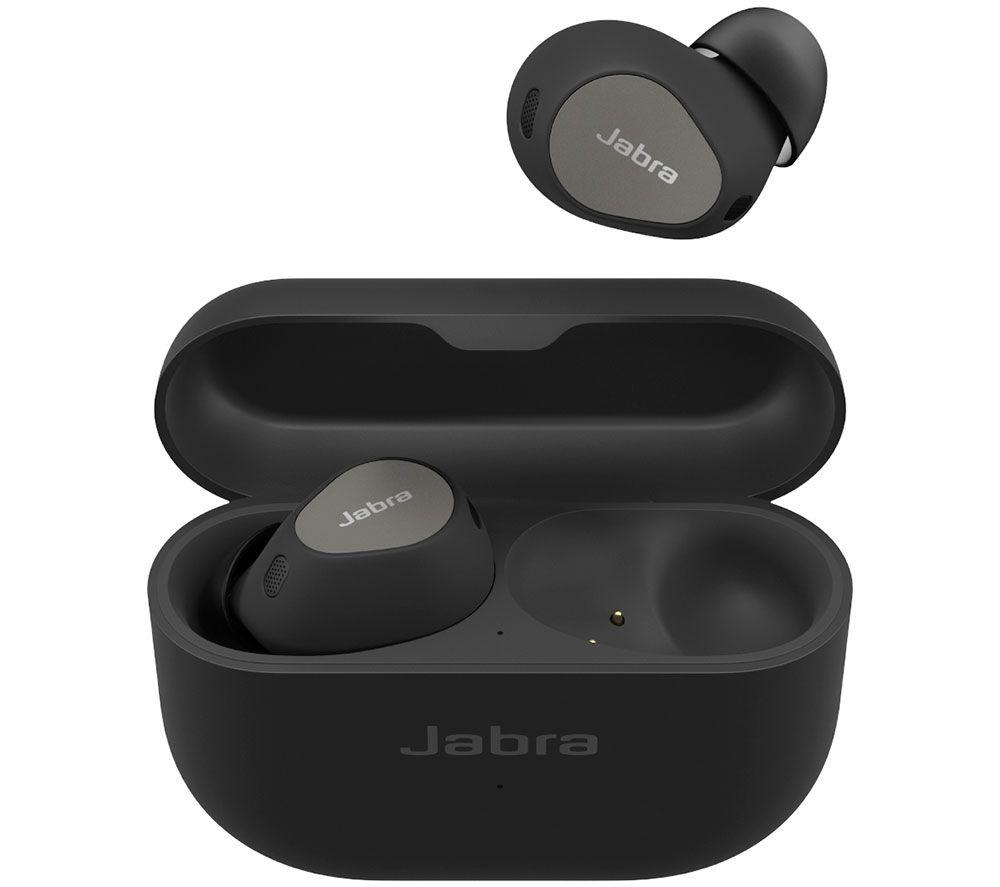 JABRA Elite 10 Wireless Bluetooth Noise Cancelling Earbuds Titanium Black