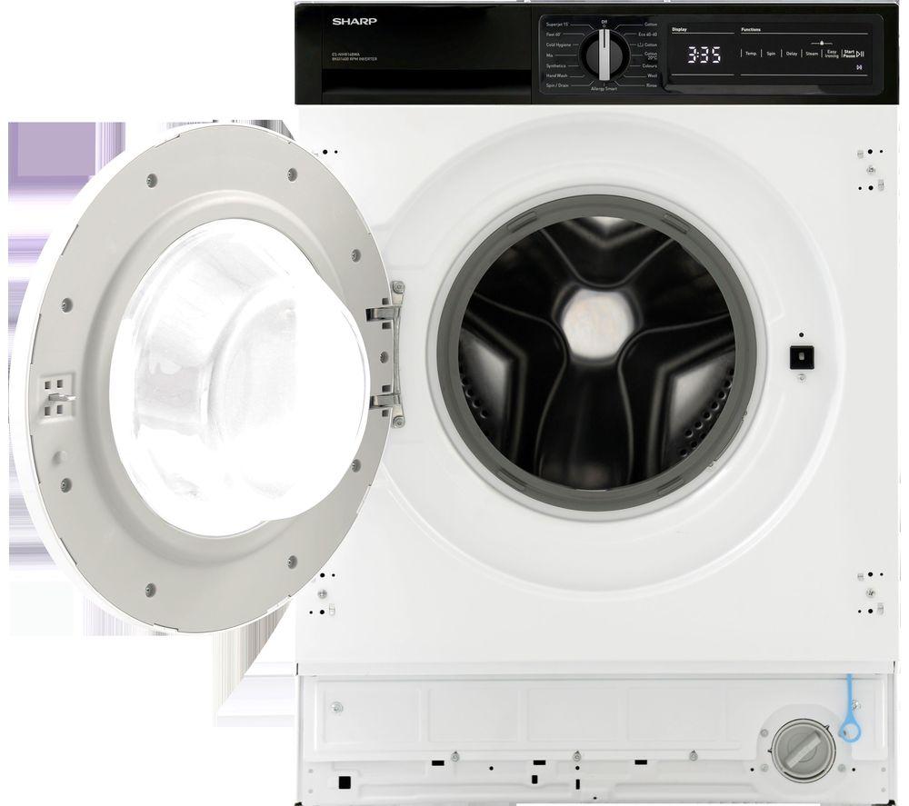 SHARP ES-NIH814BWA-EN Integrated 8 kg 1400 Spin Washing Machine - White