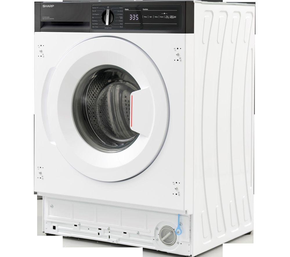 SHARP ES-NIH814BWA-EN Integrated 8 kg 1400 Spin Washing Machine - White