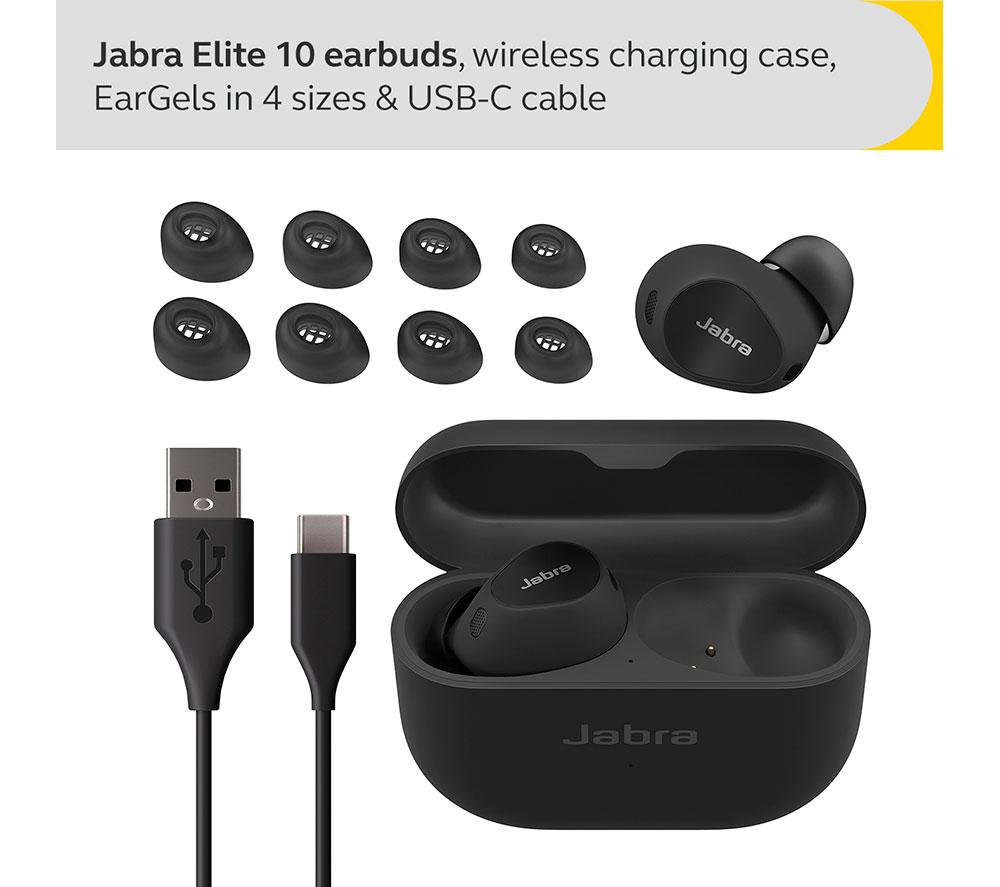 JABRA Elite 10 Wireless Bluetooth Noise-Cancelling Earbuds - Gloss Black - image 8