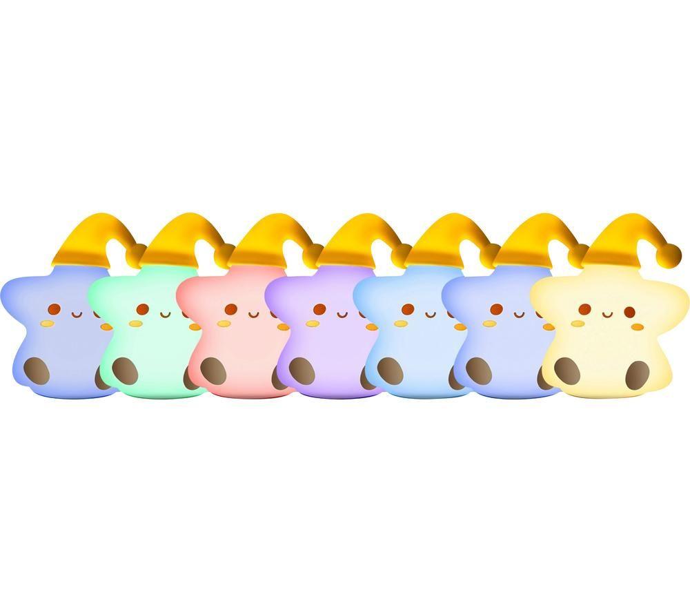 GROOV-E Cuties Ezra Star Kids Night Light - Multicolour image number 5 of 6