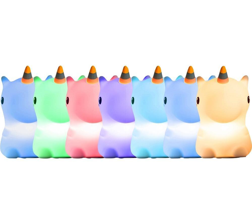 GROOV-E Cuties Rainbow Unicorn Kids Multicolour Night Light - USB Powered image number 5 of 6