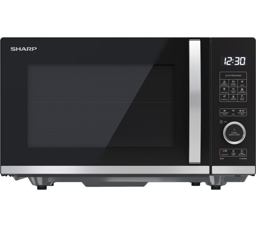 SHARP Quality Series YC-QG204AU-B Microwave with Grill - Black, Black