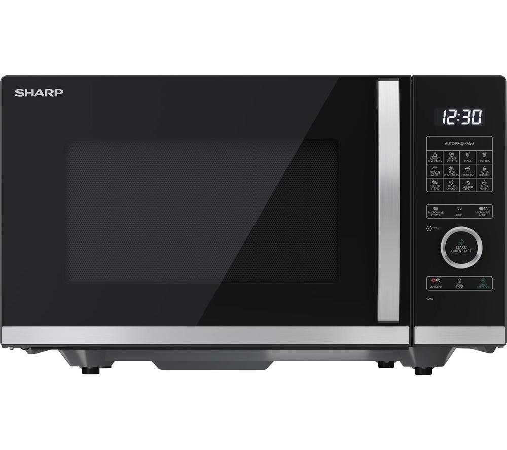 SHARP Quality Series YC-QG234AU-B Microwave with Grill - Black, Black