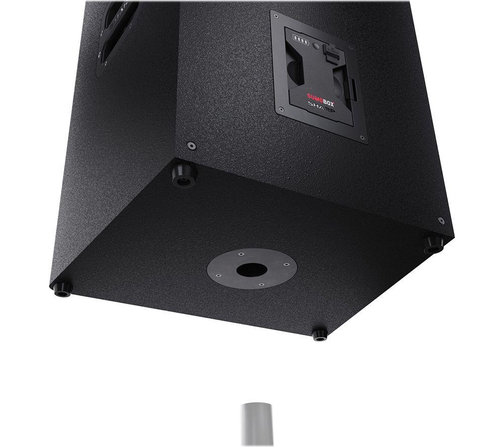SHARP SumoBox PRO CP-LS200 Portable Bluetooth Megasound Party Speaker - Black image number 4 of 12