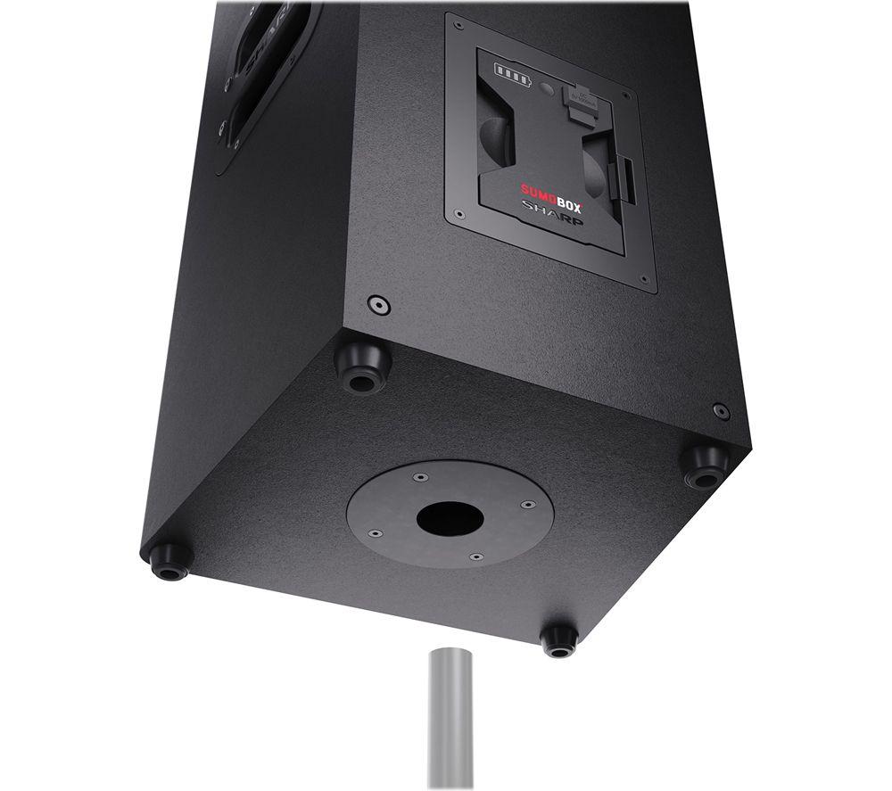SHARP SumoBox CP-LS100 Portable Bluetooth Megasound PA Speaker - Black image number 8 of 12