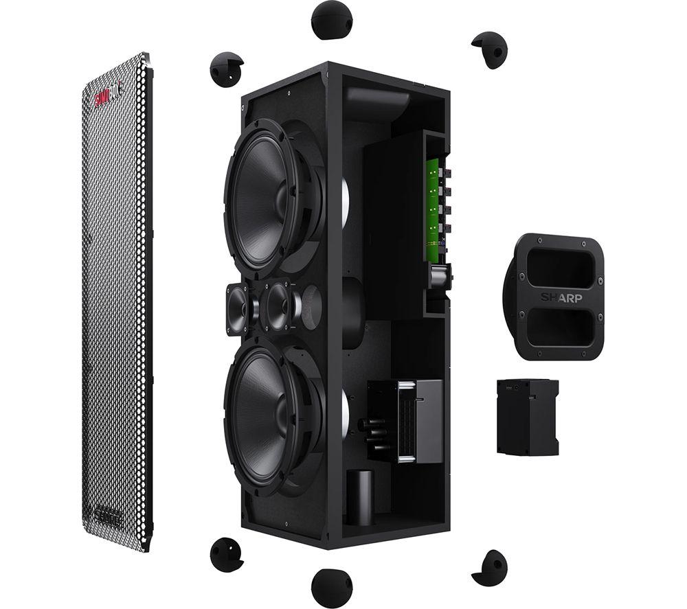 SHARP SumoBox CP-LS100 Portable Bluetooth Megasound PA Speaker - Black image number 11 of 12