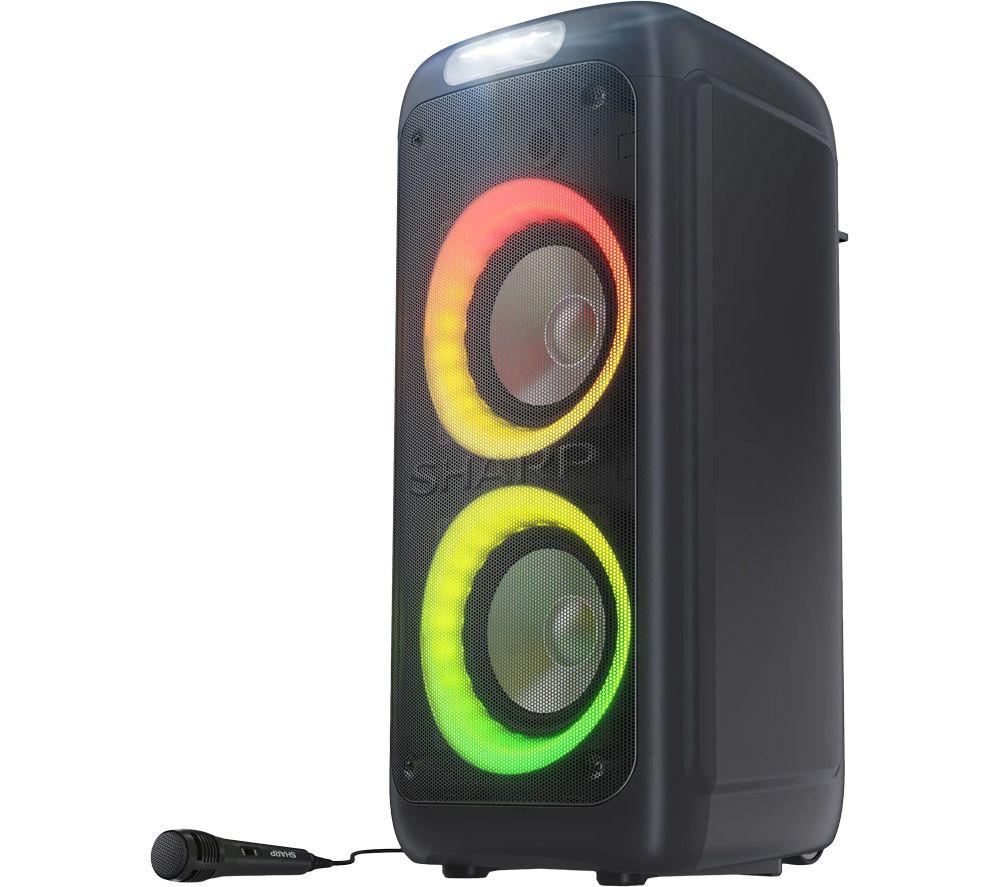 SHARP XParty Street Beat PS-949 Portable Bluetooth Megasound Party Speaker with Microphone - Black image number 3 of 12