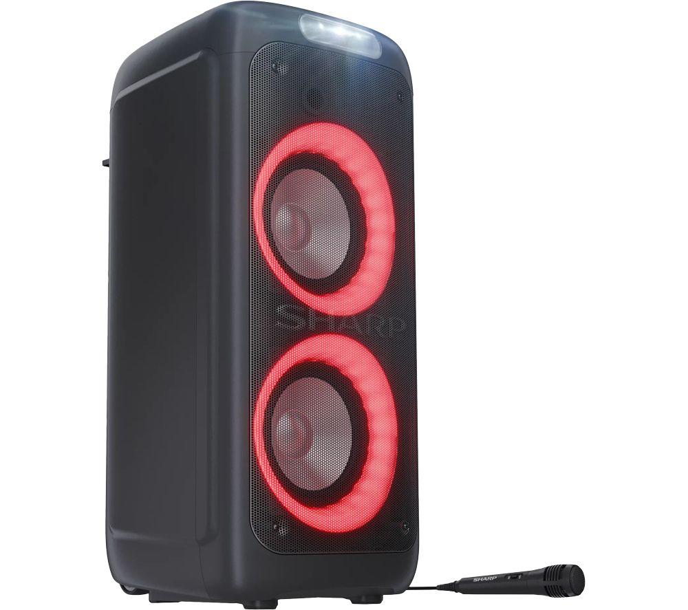 SHARP XParty Street Beat PS-949 Portable Bluetooth Megasound Party Speaker with Microphone - Black image number 4 of 12