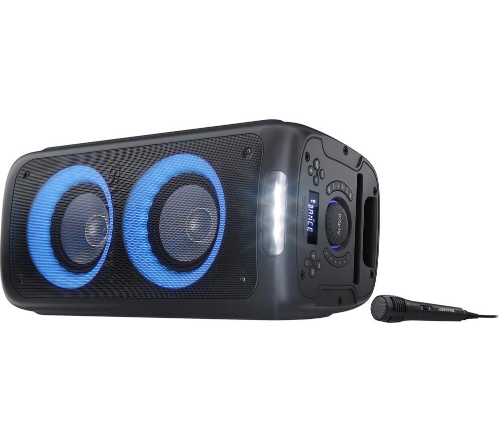 SHARP XParty Street Beat PS-949 Portable Bluetooth Megasound Party Speaker with Microphone - Black image number 6 of 12