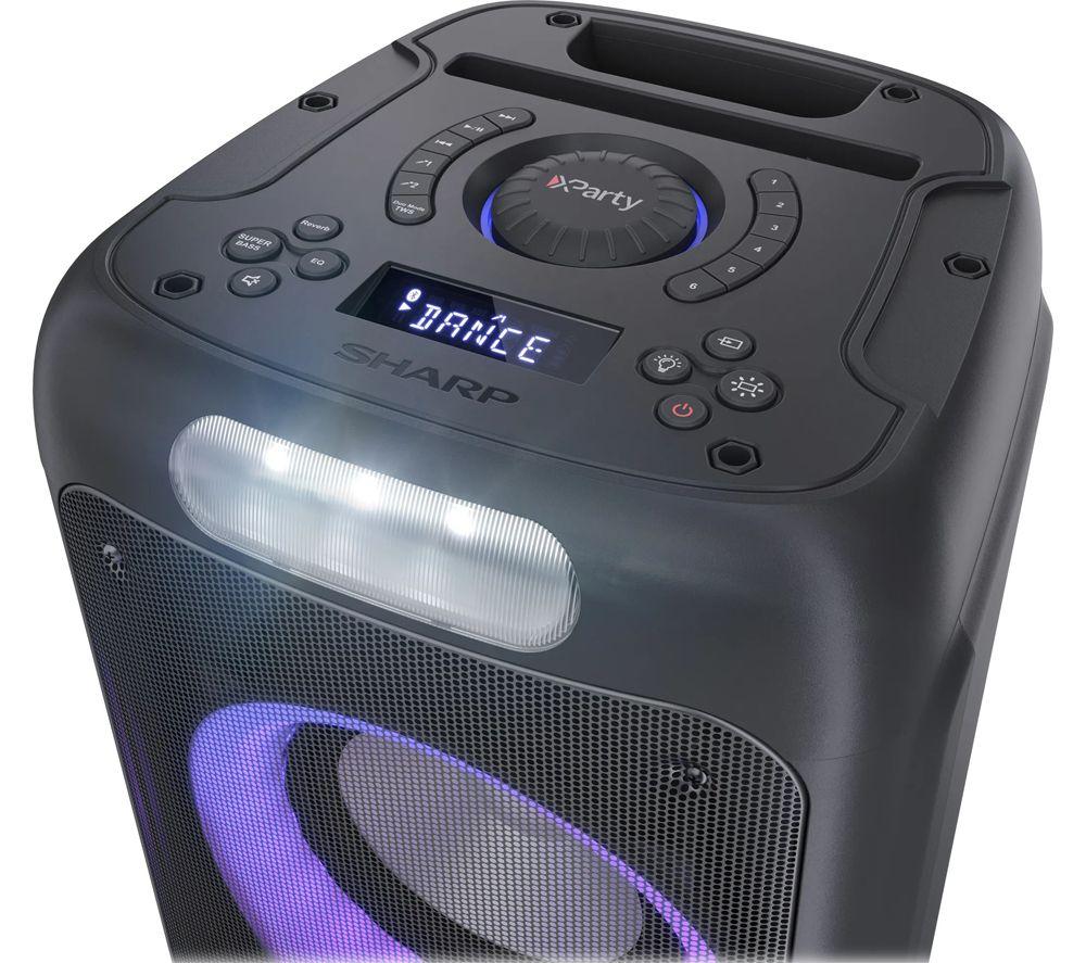 SHARP XParty Street Beat PS-949 Portable Bluetooth Megasound Party Speaker with Microphone - Black image number 7 of 12