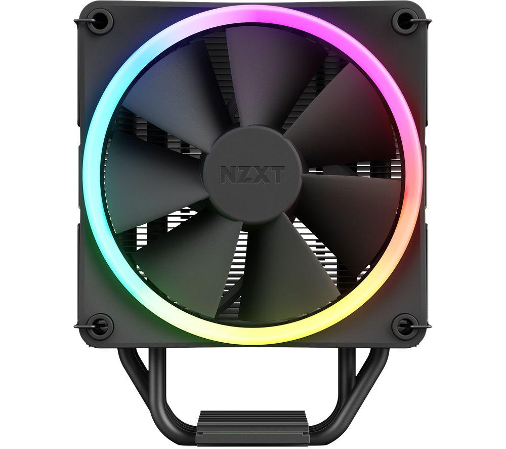NZXT T120 RGB CPU Air Cooler - RC-TR120-B1 - Conductive Copper Pipes - Fluid Dynamic Bearings - AMD and Intel Compatibility - Black