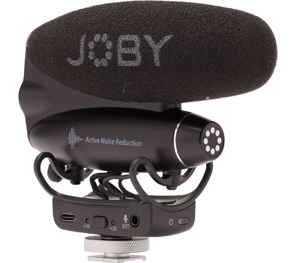 JOBY Wavo PRO Professional On-Camera Directional Shotgun Microphone with Built-in Active Noise Reduction and Rycote Shock Mount, Dynamic Microphones, Professional Microphone, Mirrorless, Youtuber