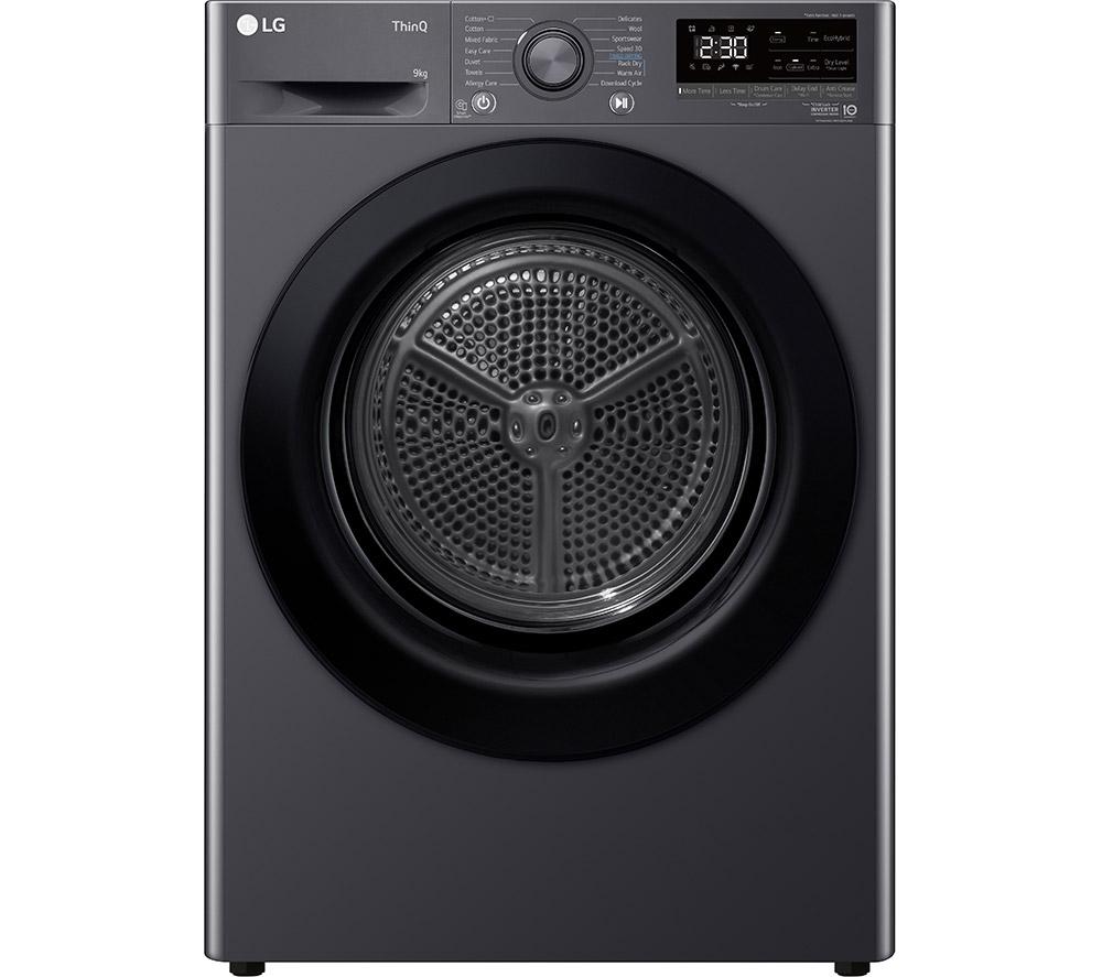 LG DUAL Dry FDV309GN WiFi-enabled 9 kg Heat Pump Tumble Dryer - Slate Grey