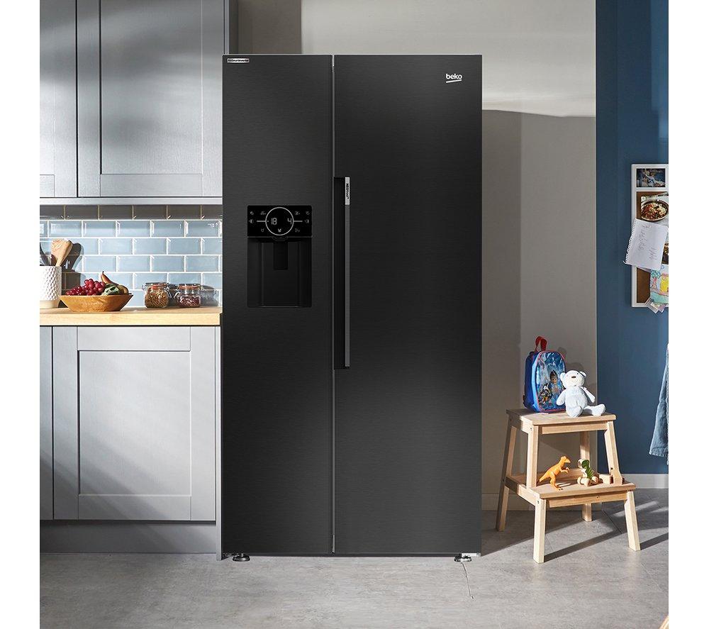 BEKO Pro ASP342VPZ American-Style Fridge Freezer - Black Steel image number 11 of 14