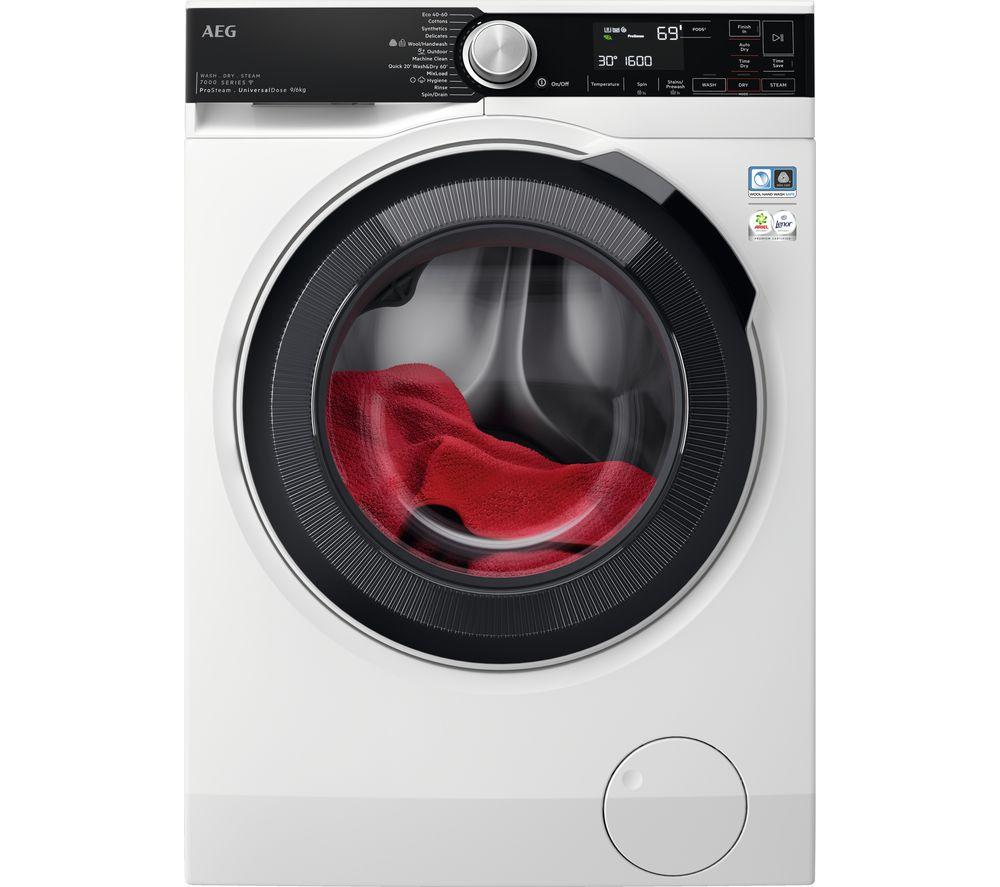 AEG 7000 Series LWR7596O5U 9 kg Washer Dryer - White, White