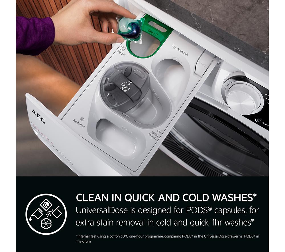 AEG 7000 Series LWR7596O5U 9 kg Washer Dryer - White image number 8 of 9
