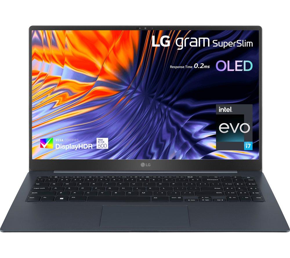LG gram SuperSlim OLED 15Z90RT-K.AD7AA1 15.6" Laptop - Intel®Core i7, 2 TB SSD, Dark Blue, Blue