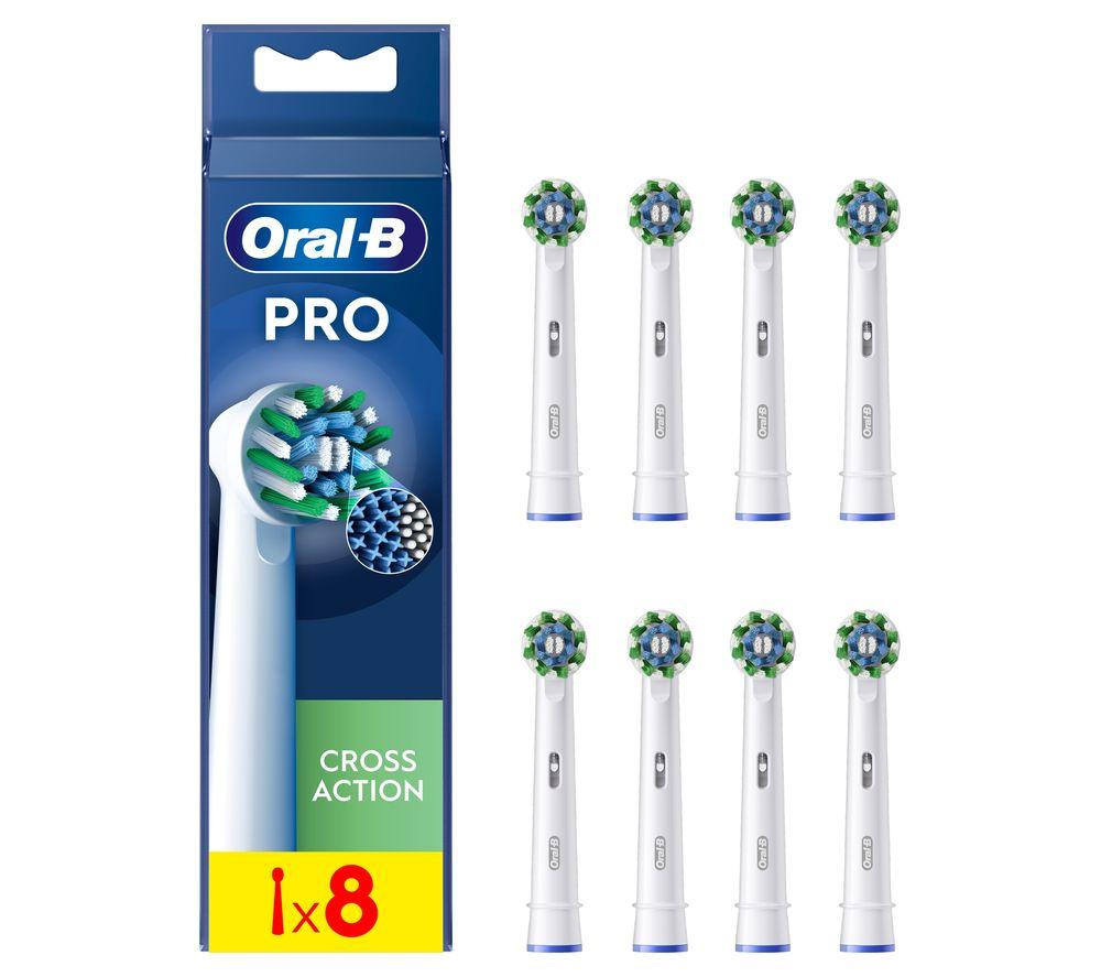 ORAL B CrossAction X-Filaments Replacement Toothbrush Head   Pack of 8