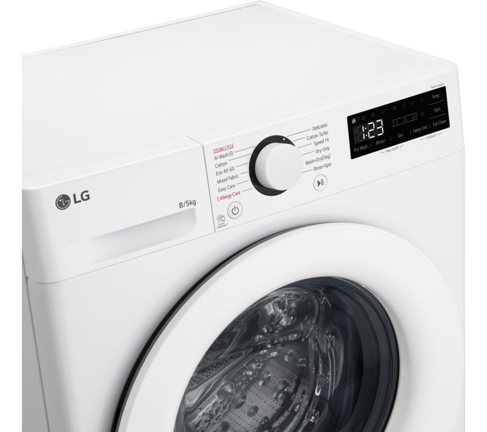 LG AI Direct Drive FWY385WWLN1 8 kg Washer Dryer - White image number 11 of 16