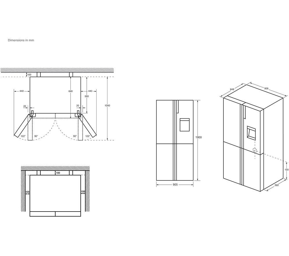 HAIER Series 5 HCR5919EHMP Fridge Freezer - Platinum Inox image number 18 of 21