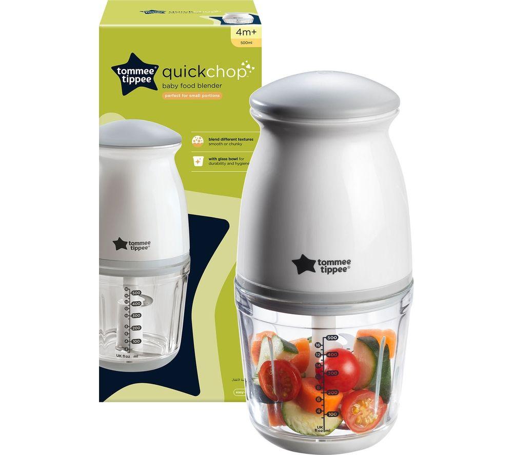 TOMMEE TIPPEE Quick-Chop Mini Baby Food Blender - White image number 3 of 3