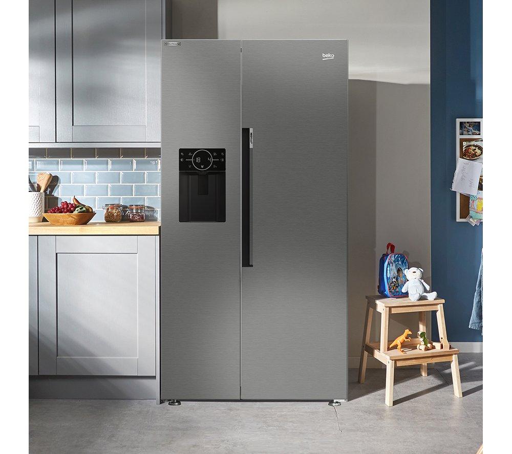 BEKO Pro HarvestFresh ASP342VPS American-Style Fridge Freezer - Stainless Steel image number 8 of 14