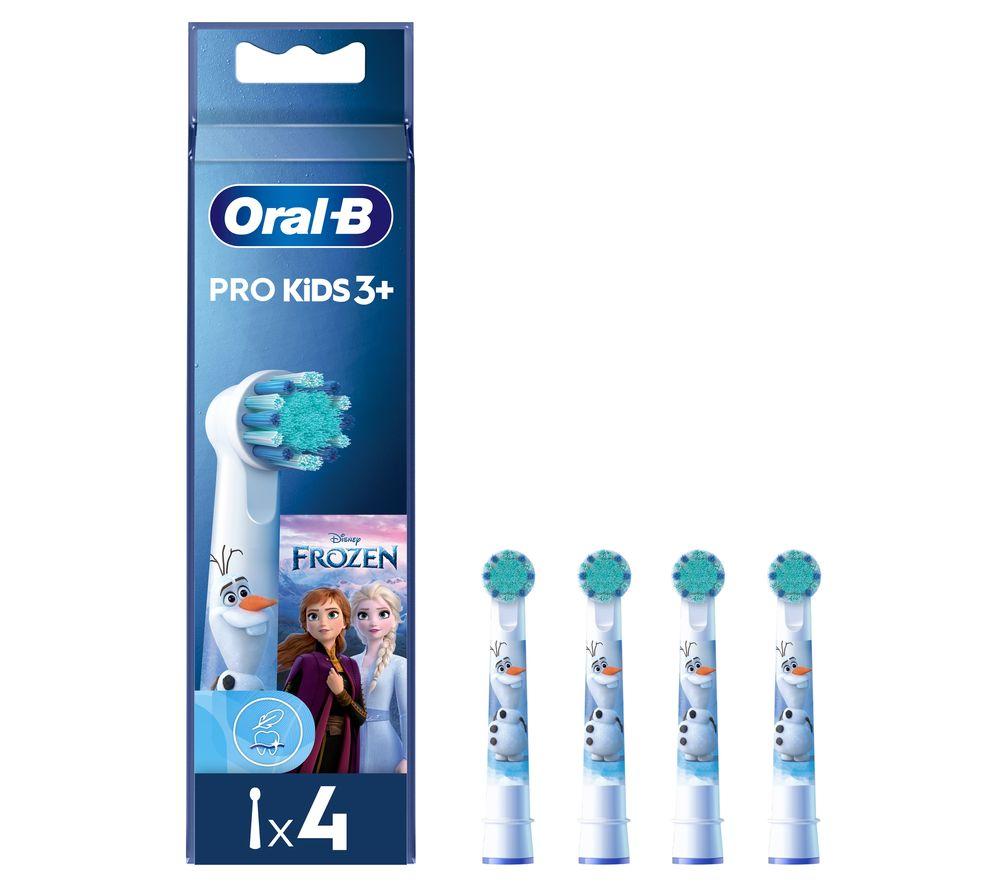 ORAL B Pro Kids Frozen Replacement Toothbrush Head - Pack of 4, White