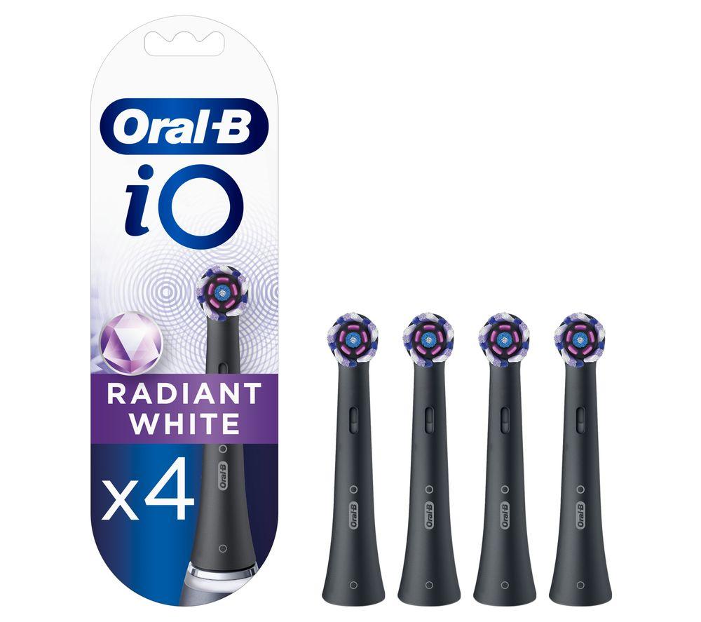 ORAL B iO Radiant White Replacement Toothbrush Head ? Pack of 4, White