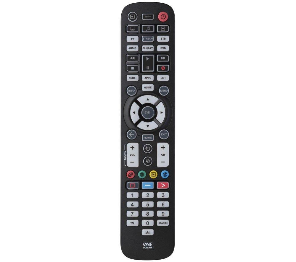 Image of ONE FOR ALL Essential 6 URC3661 Universal Remote Control, Black