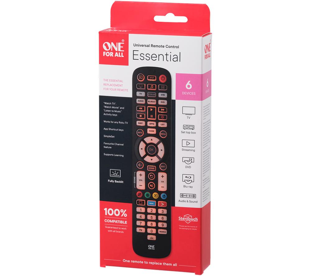 ONE FOR ALL Essential 6 URC3661 Universal Remote Control image number 4 of 4