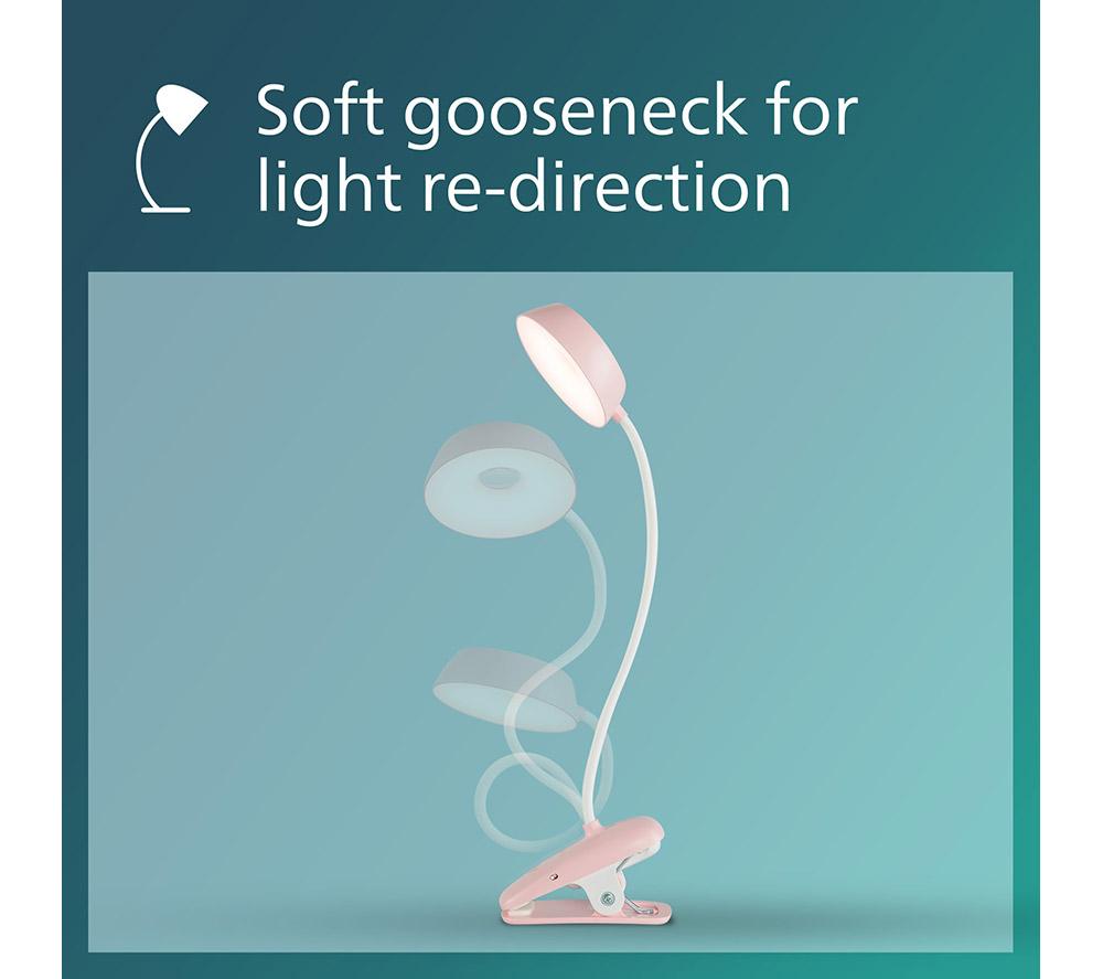 PHILIPS Donutclip DSK201 LED Desk Lamp - Pink image number 4 of 7