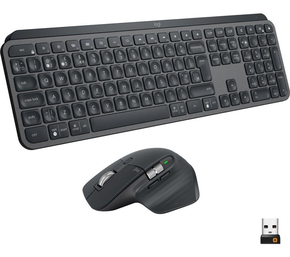 Logitech MX Master 3 - Mouse - laser - 7 buttons - wireless - Bluetooth,  2.4 GHz - USB wireless receiver - graphite 