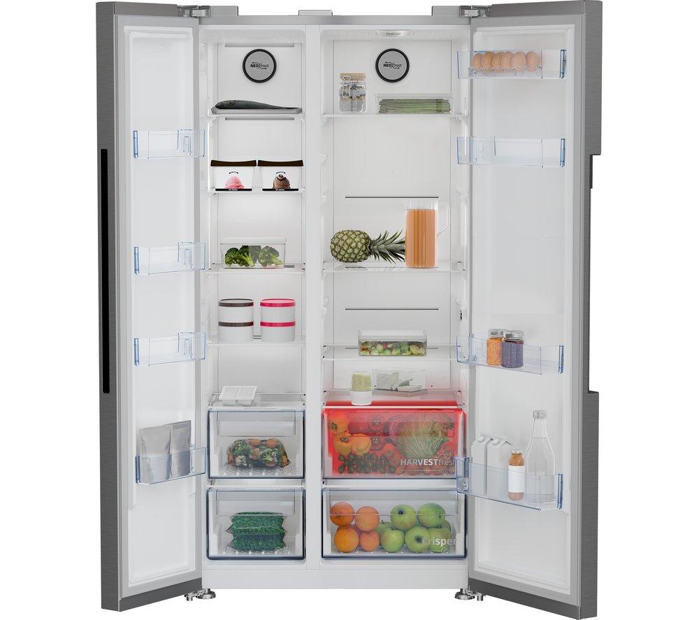 BEKO Pro HarvestFresh ASL1442VPS American-Style Fridge Freezer - Stainless Steel image number 8 of 13