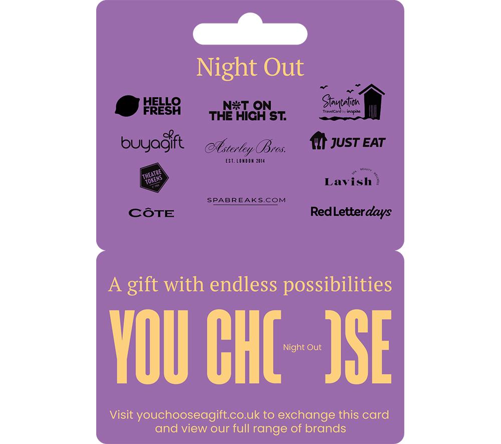 YOU CHOOSE Night Out Digital Gift Card - &pound;15 image number 2 of 2