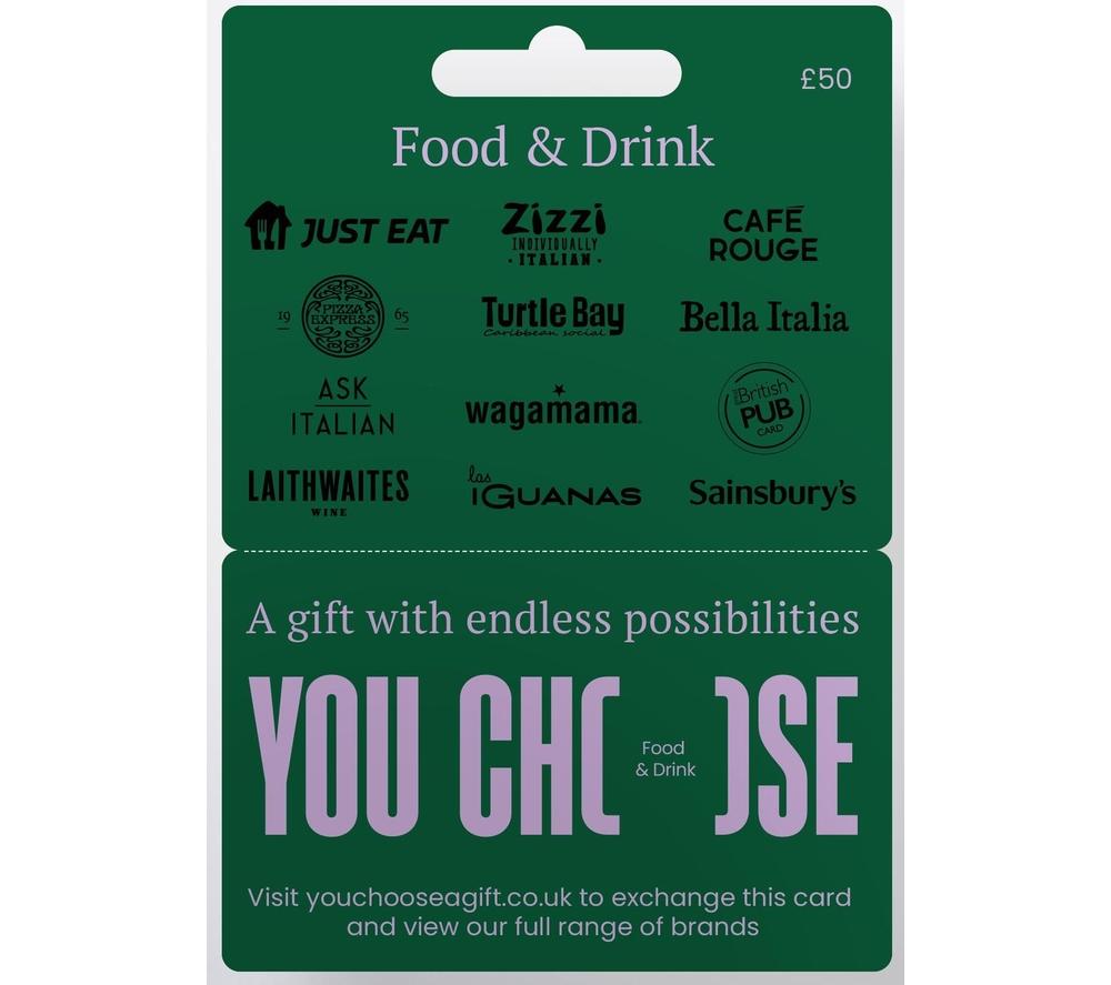 YOU CHOOSE Food & Drinks Digital Gift Card - 50