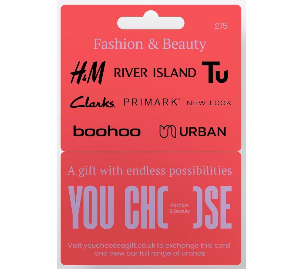 YOU CHOOSE Fashion & Beauty Digital Gift Card - 15