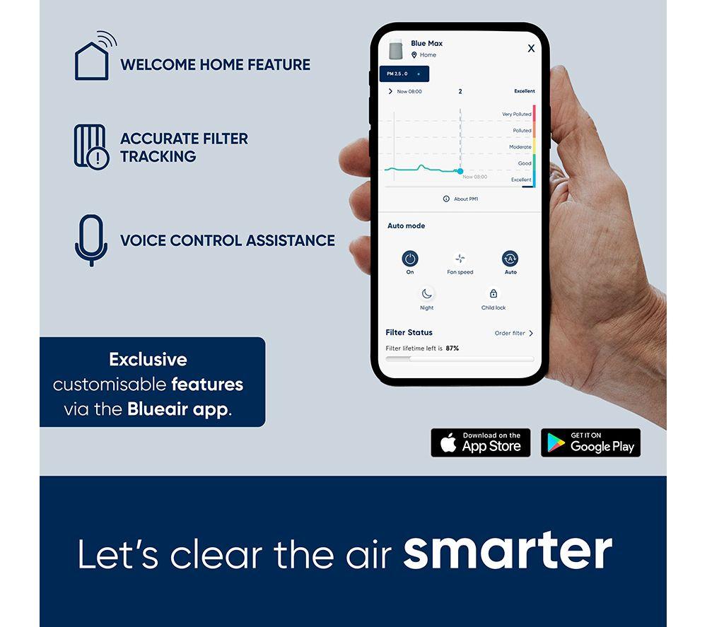BLUEAIR Blue Max 3350i Smart Air Purifier - Stockholm Grey image number 4 of 11