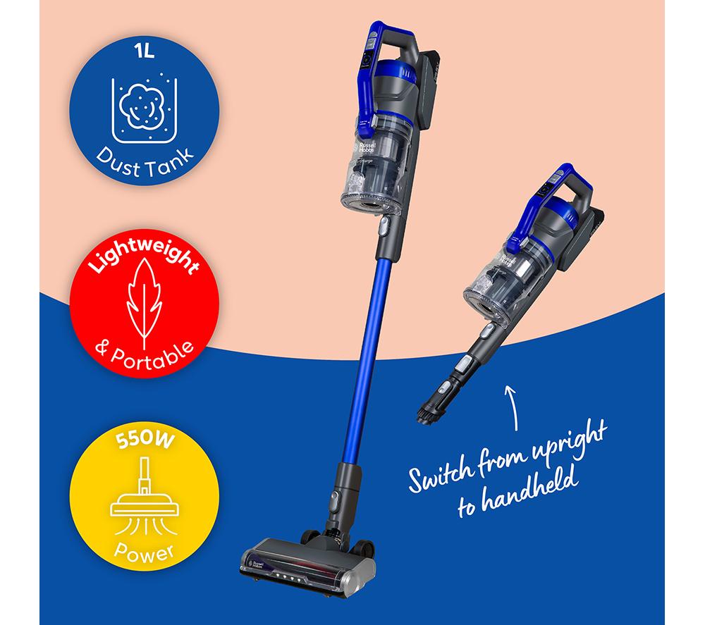 RUSSELL HOBBS Turbo Charge RHHS5101 Cordless Vacuum Cleaner - Grey & Blue image number 2 of 15