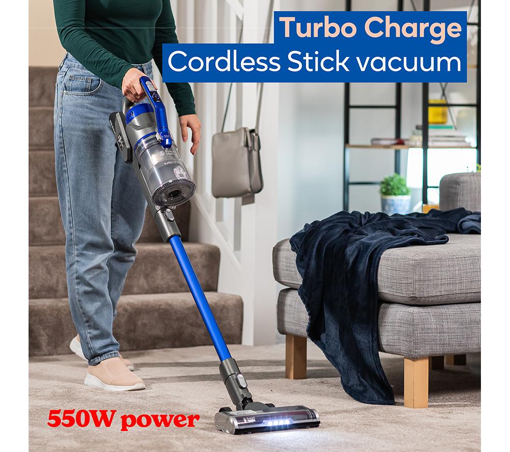 RUSSELL HOBBS Turbo Charge RHHS5101 Cordless Vacuum Cleaner - Grey & Blue image number 4 of 15