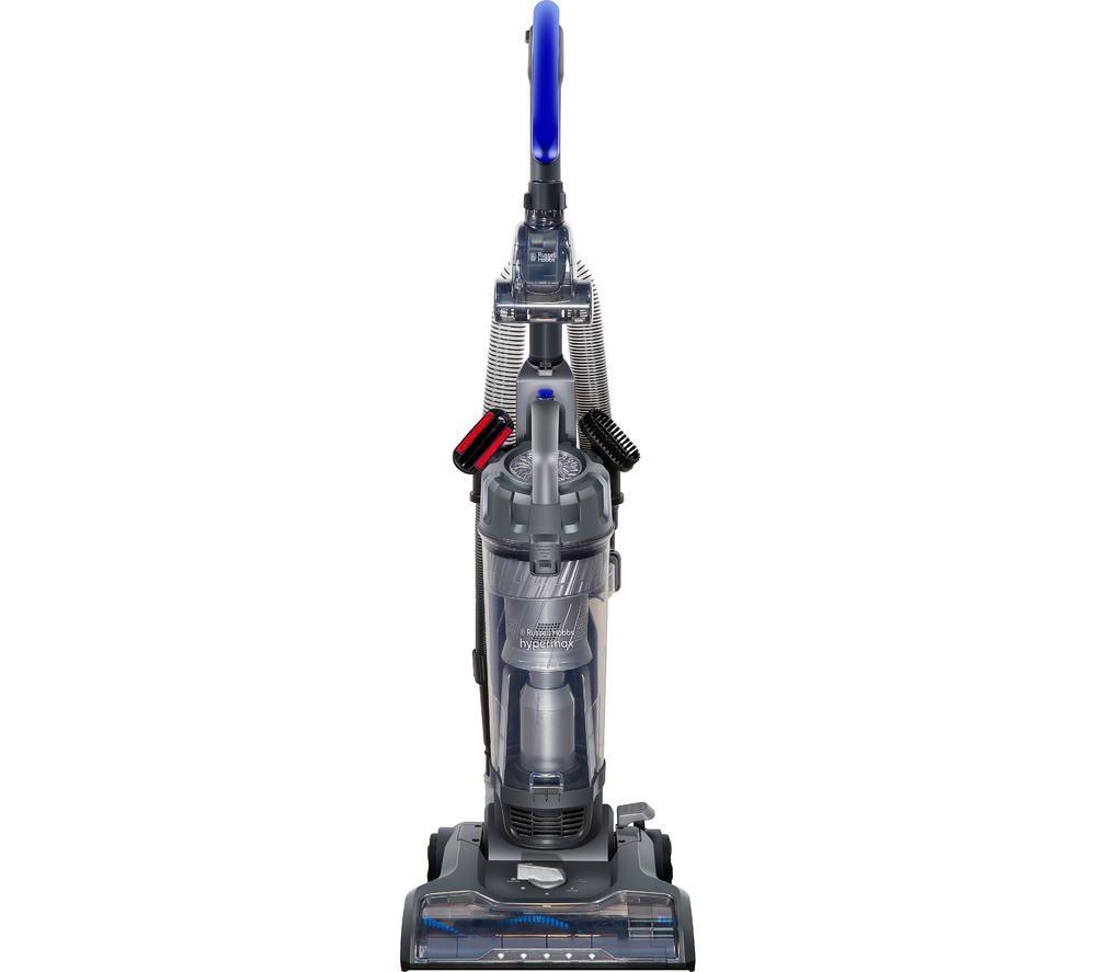 RUSSELL HOBBS Hypermax RHUV7001 Upright Bagless Vacuum Cleaner - Grey & Blue, Blue,Silver/Grey