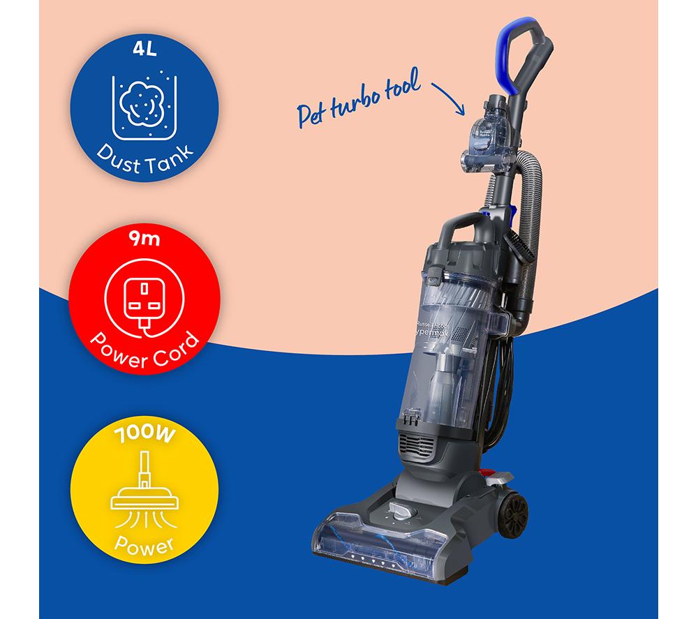 RUSSELL HOBBS Hypermax RHUV7001 Upright Bagless Vacuum Cleaner - Grey & Blue image number 2 of 15