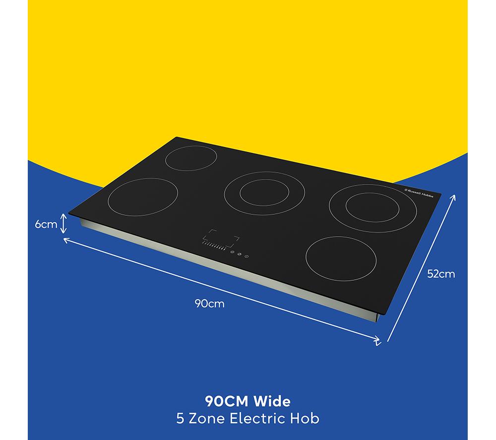 RUSSELL HOBBS RH90EH7011 90 cm Electric Ceramic Hob - Black image number 8 of 8
