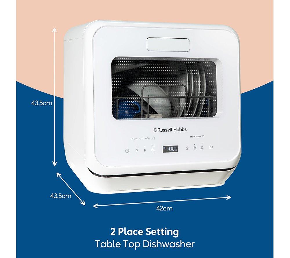 RUSSELL HOBBS RH2TTDW101W Table Top Dishwasher - White image number 6 of 16