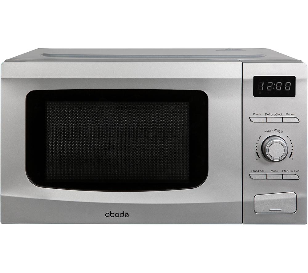 ABODE AMD2002S Compact Solo Microwave - Silver, Silver/Grey