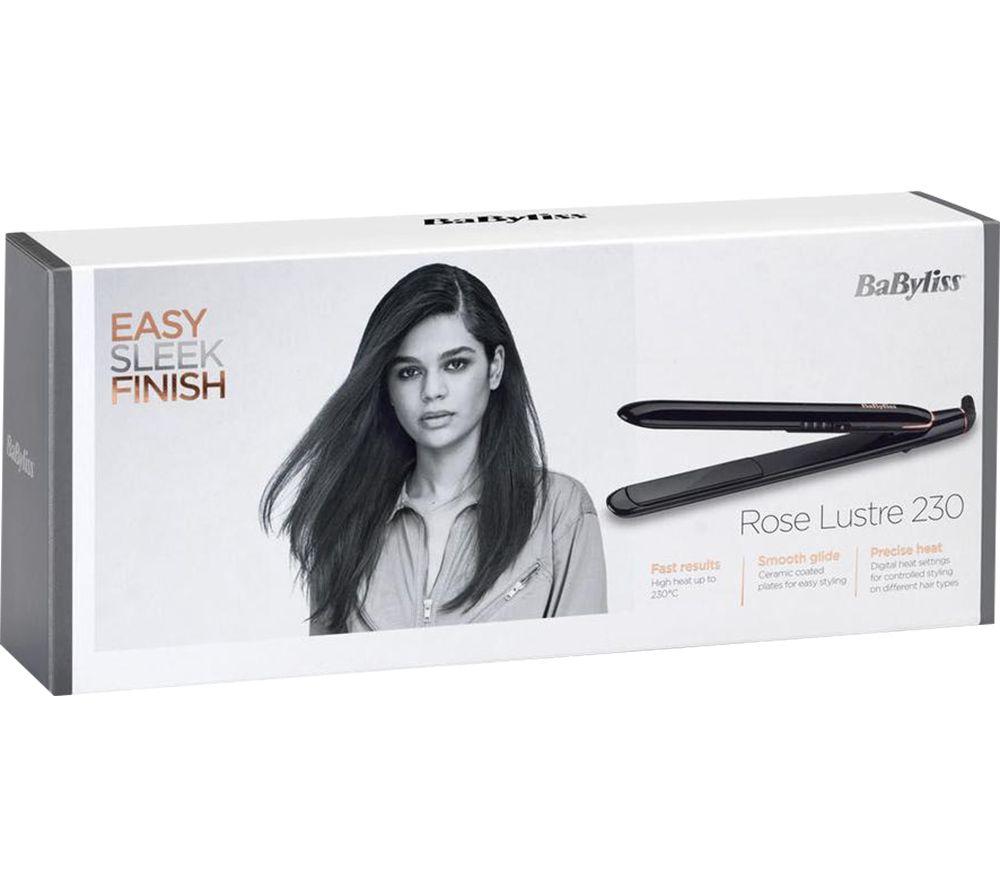 BABYLISS Rose Lustre 230 Hair Straightener - Black image number 6 of 6
