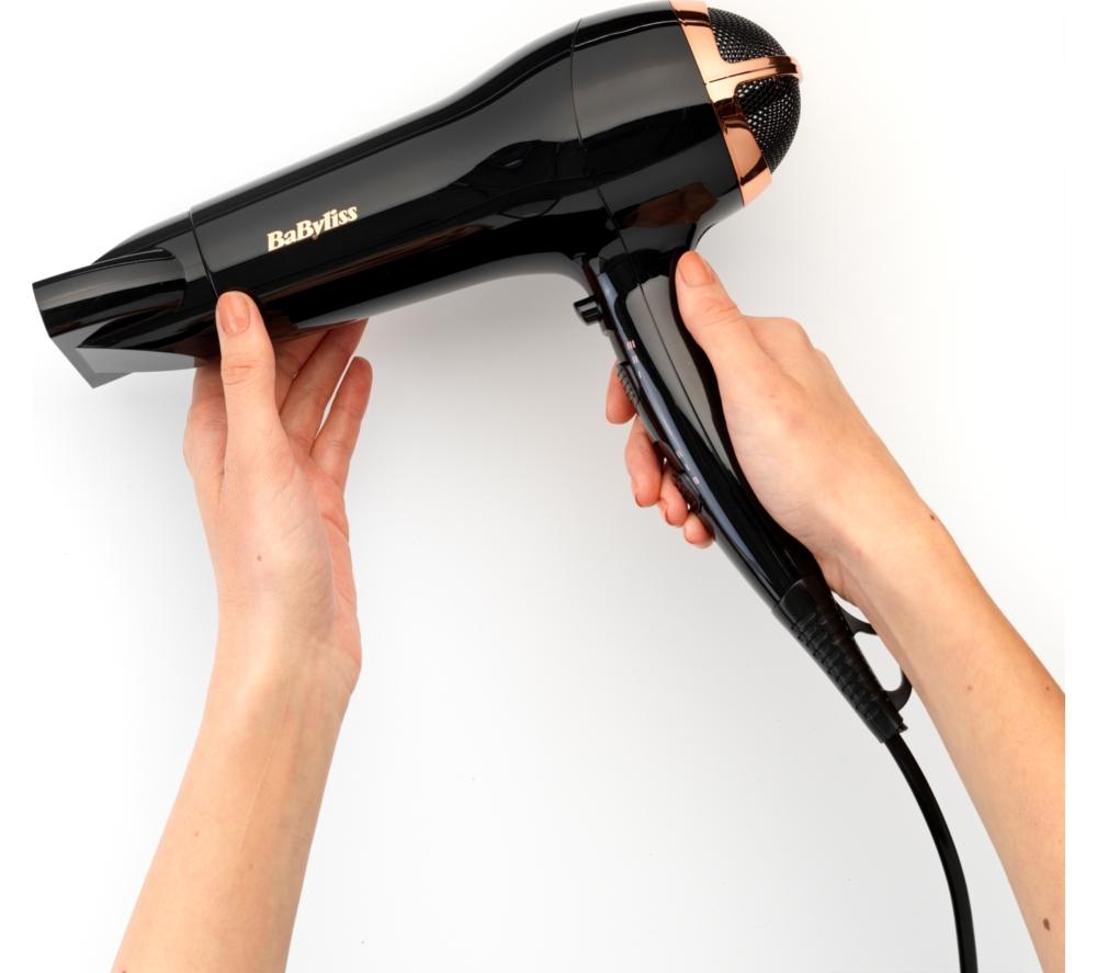 BABYLISS Rose Lustre 2400 Hair Dryer - Black image number 6 of 7