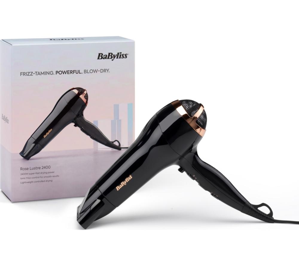 BABYLISS Rose Lustre 2400 Hair Dryer - Black image number 7 of 7